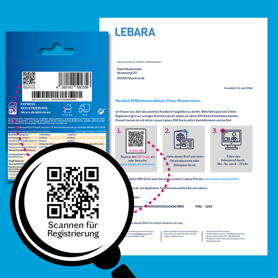 SIM-Karte aktivieren und registrieren  Anleitung  Lebara