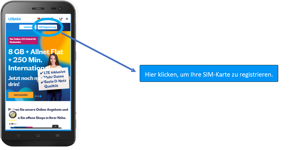 Lebara SIMKarte registrieren und aktivieren Anleitung